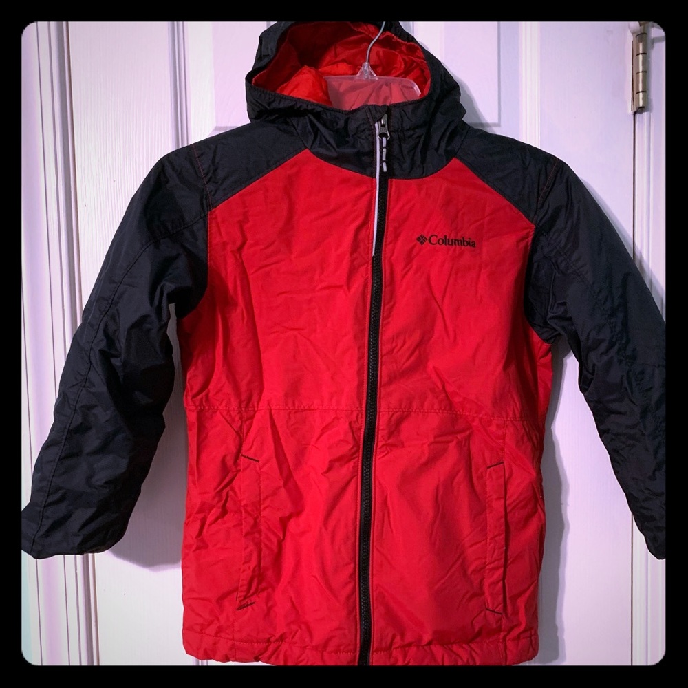 Boys Columbia Winter Coat Sz Small Red/Black